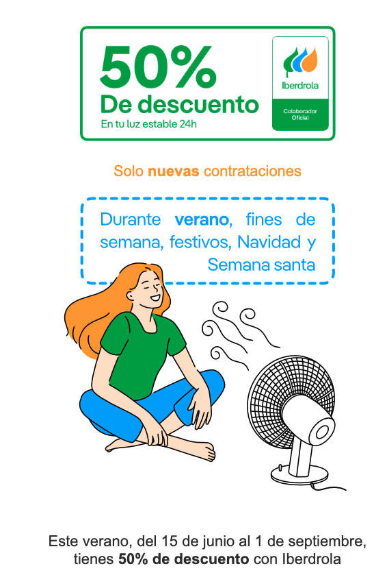 💡 Ahorra con la mejor tarifa de luz de Iberdrola: EXCLUSIVA PARA NUEVOS CLIENTES

